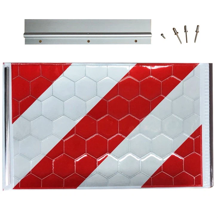 Set steag de avertizare cu suport din aluminiu