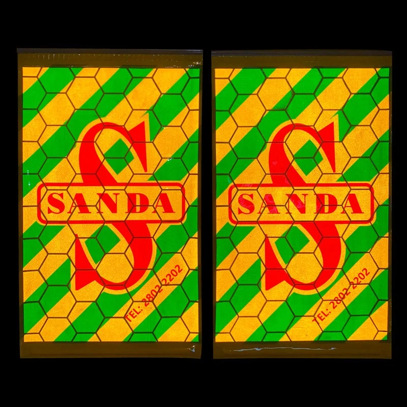 Fluorescent Yellow Green Reflective Tail Lift Flags