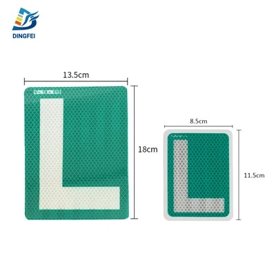 Spania V13 Placă cu autocolante reflectorizante în formă de L pentru șofer nou