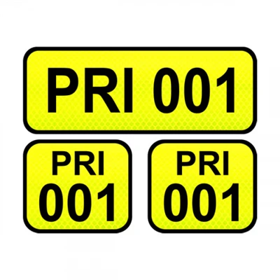 Autocolant pentru semne de identificare a vehiculului